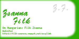 zsanna filk business card